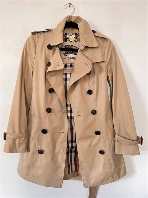 Burberry Sandringham Medium Honey Trench Coat Size 0 